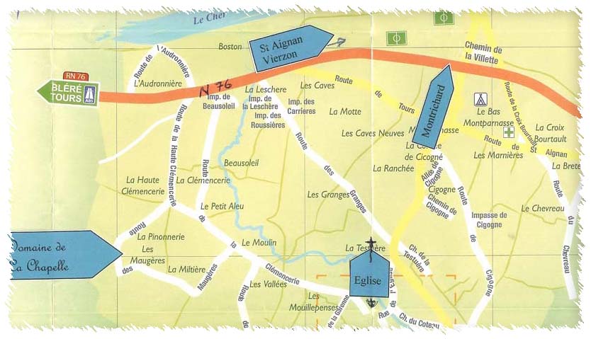 map of faverolles sur cher